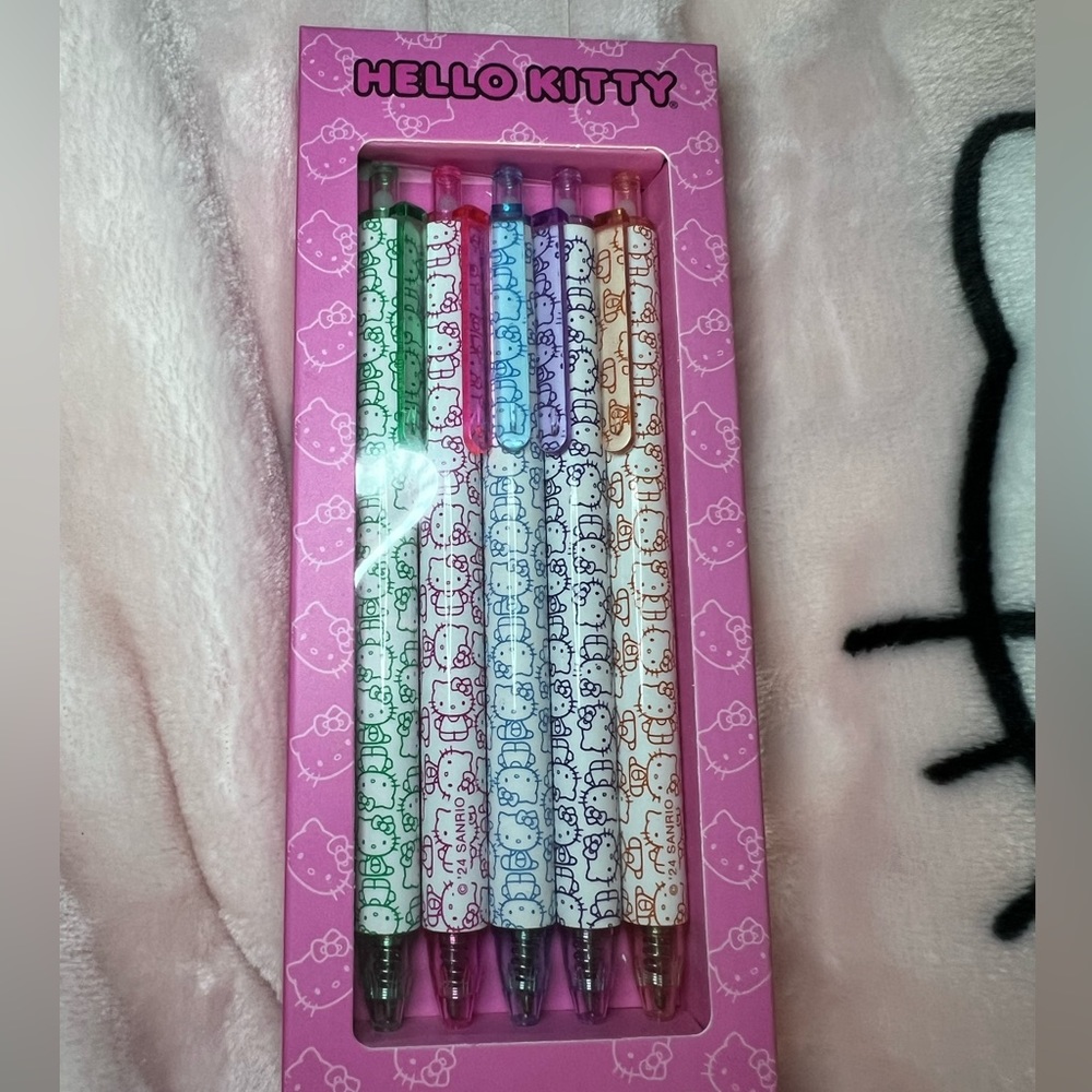 2 PACKS Hello Kitty Gel Pen Pack of 5 Each 
Sanrio